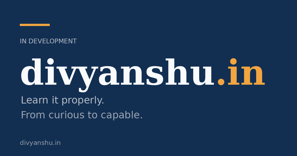 Link preview image for divyanshu.in